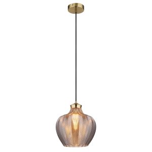 Elegante goudkleurige pendant lamp met glas Jessica