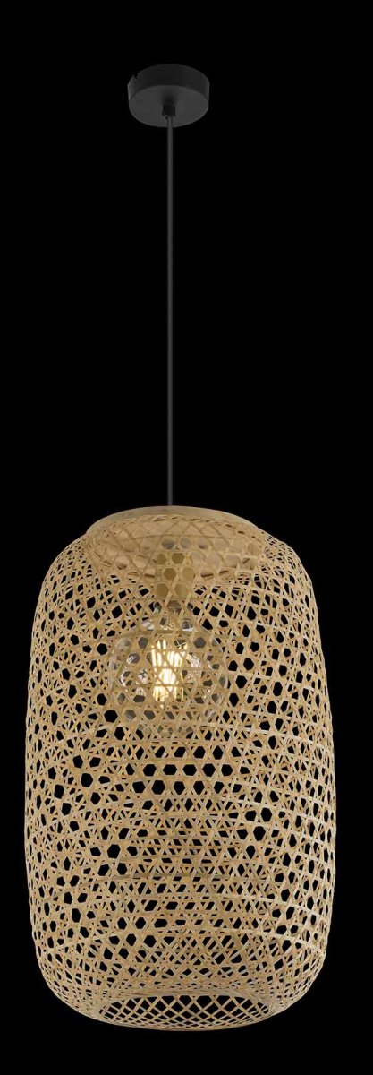 Bamboe bohemien hanglamp naturel Globo Mirena - Afbeelding 7