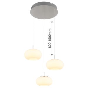 Elegante ronde hanglamp met glazen bollen Quintara