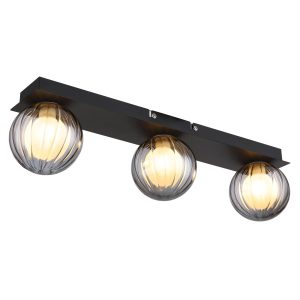 Moderne rechthoekige plafondlamp met glasbollen Ander