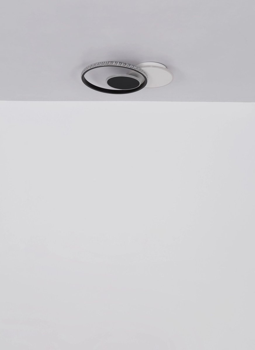 Moderne plafondlamp met opaalacryl en ringen Perlix - Afbeelding 8