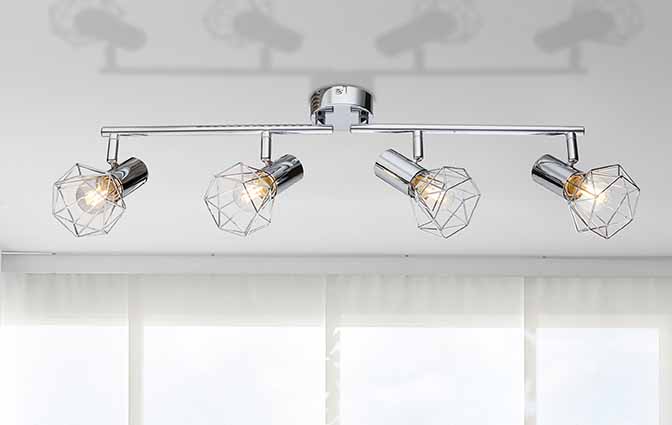 Chromen spot rasterkap 4-licht Globo Xara i - Afbeelding 8