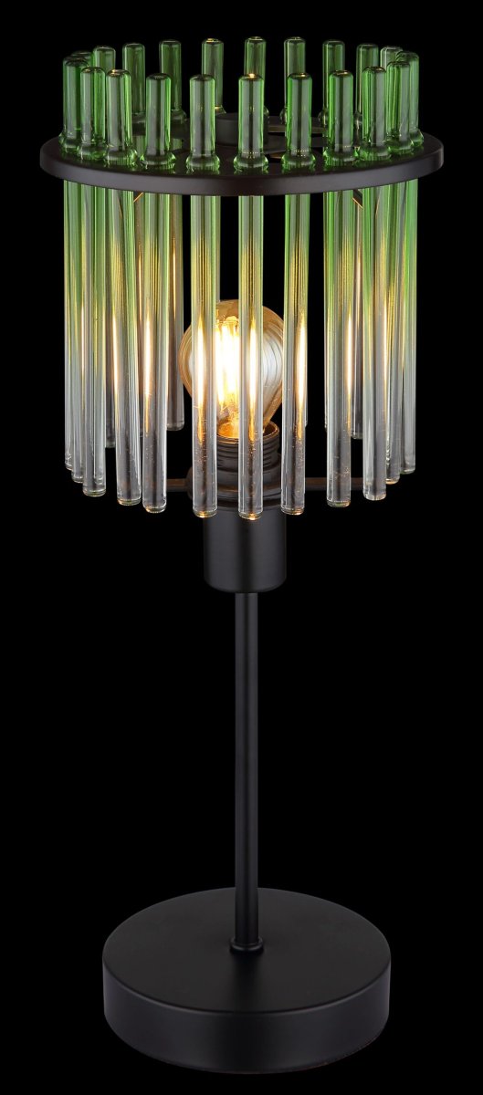 Moderne tafellamp met groene glazen staven Gorley - Afbeelding 6