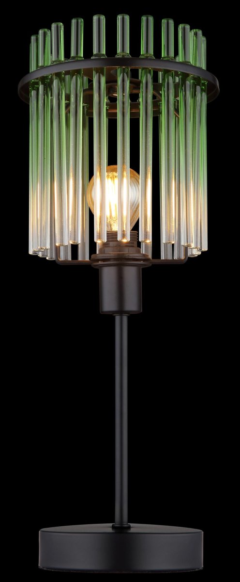 Moderne tafellamp met groene glazen staven Gorley - Afbeelding 7