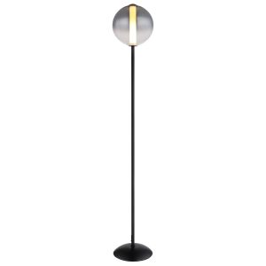Moderne vloerlamp met rookglazen bol Lacy