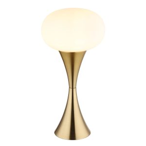 Elegante metalen tafellamp in messingkleur Lula