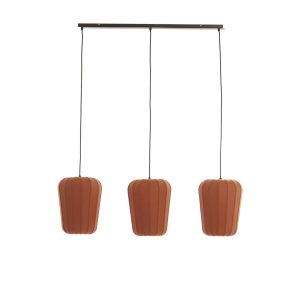 Hanglamp met houtprint en warme terra tint Light & Living BIBURY