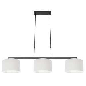 Moderne zwarte metalen hanglamp Steinhauer Stang
