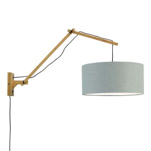 Lichtgrijze wandlamp dubbelgewricht breed GOOD&MOJO Andes