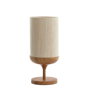 Bekervormige japandi tafellamp beige/naturel Light & Living Dania