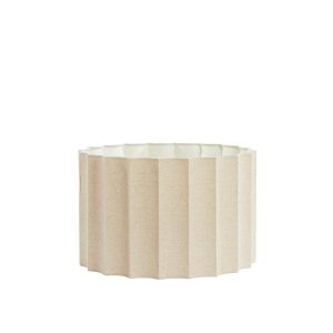 Beige geplooide cilinder lampenkap Light & Living Disli