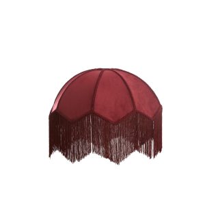 Rode vintage velvet lampenkap Light & Living Malacia