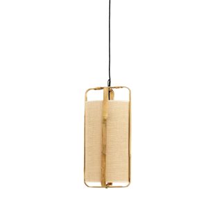 Beige hanglamp frame bamboe Light & Living Sendai