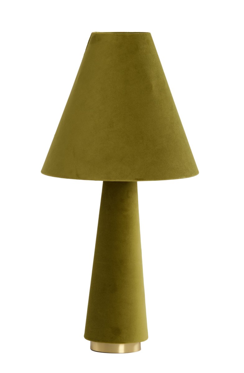 Olijfgroene stoffen schemerlamp Light & Living Devia - Afbeelding 7