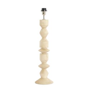 Houten tafellamp donker roodbruin warm en natuurlijk Light & Living Cecily