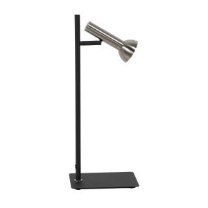 Minimalistische tafellamp zwart met stalen lichtpunt Mexlite Kora