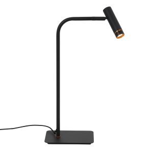 Zwarte tafellamp met touchdimmer en LED Mexlite Lumo