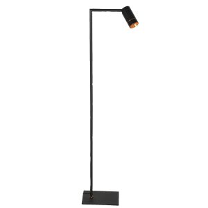Minimalistische zwarte leeslamp met gouden details Mexlite DownLume