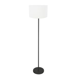 Staande lamp wit met zwarte voet Mexlite Noor
