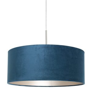 Moderne hanglamp met blauwe kap Steinhauer Sparkled light