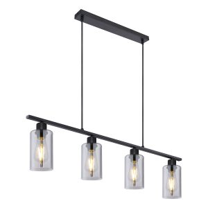 Moderne metalen zwarte hanglamp Globo Hadera