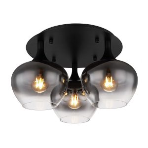 Moderne ronde zwarte plafondlamp Globo Maxy