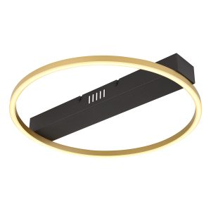 Moderne zwarte plafondlamp cirkel Globo Gunther