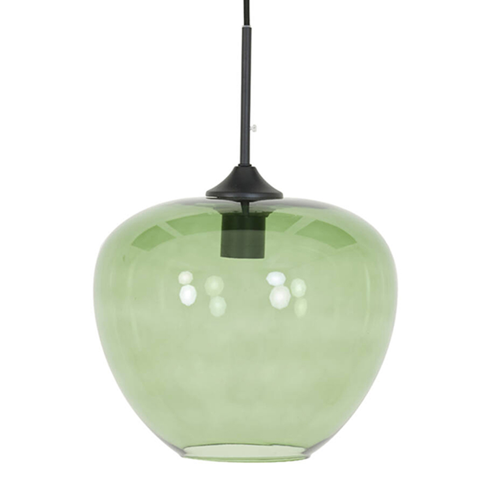 Retro hanglamp groen rookglas Light & Living Mayson