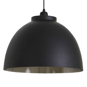 Retro zwarte bolvormige hanglamp Light & Living Kylie