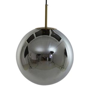 Retro zwarte rookglazen bol hanglamp Light & Living Medina
