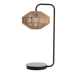 Rustieke zwart met beige tafellamp Light & Living Lyra