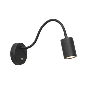 Compacte ronde wendbare wandlamp zwart Mexlite Upround