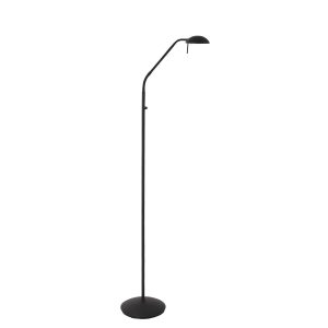Trendy flexibele staande leeslamp zwart Mexlite Biron