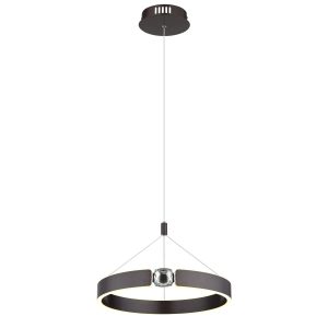Stijlvolle bronzen hanglamp met glazen kristallen Hendricks
