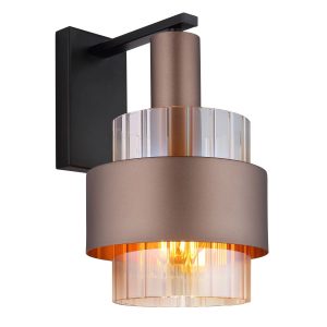 Stijlvolle wandlamp met elegante glazen kap Milley