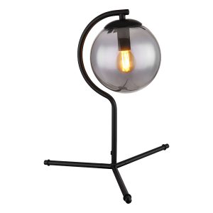Tafellamp modern zwart metaal Globo Porry