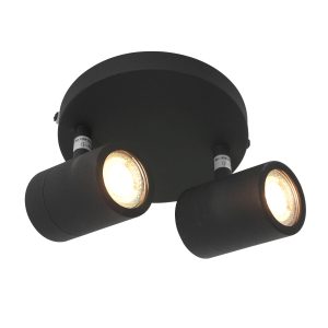 Moderne metalen zwarte spot Mexlite Upround led