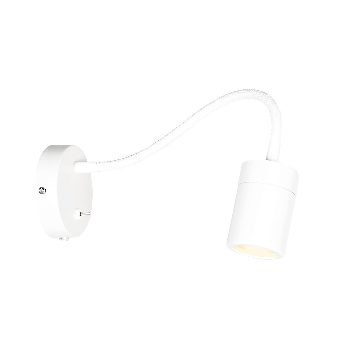 Metalen witte wandlamp flexibele arm Mexlite Upround