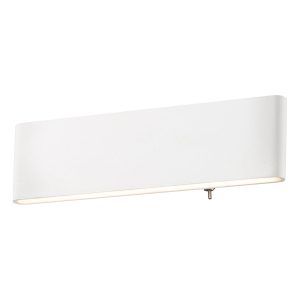 Witte aluminium wandlamp modern Globo Siegfried