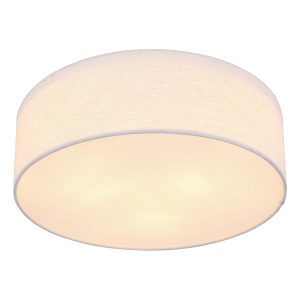 Witte plafondlamp metaal klassiek Globo Ava