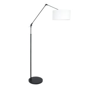 Zwarte booglamp met knikarm Steinhauer Prestige chic