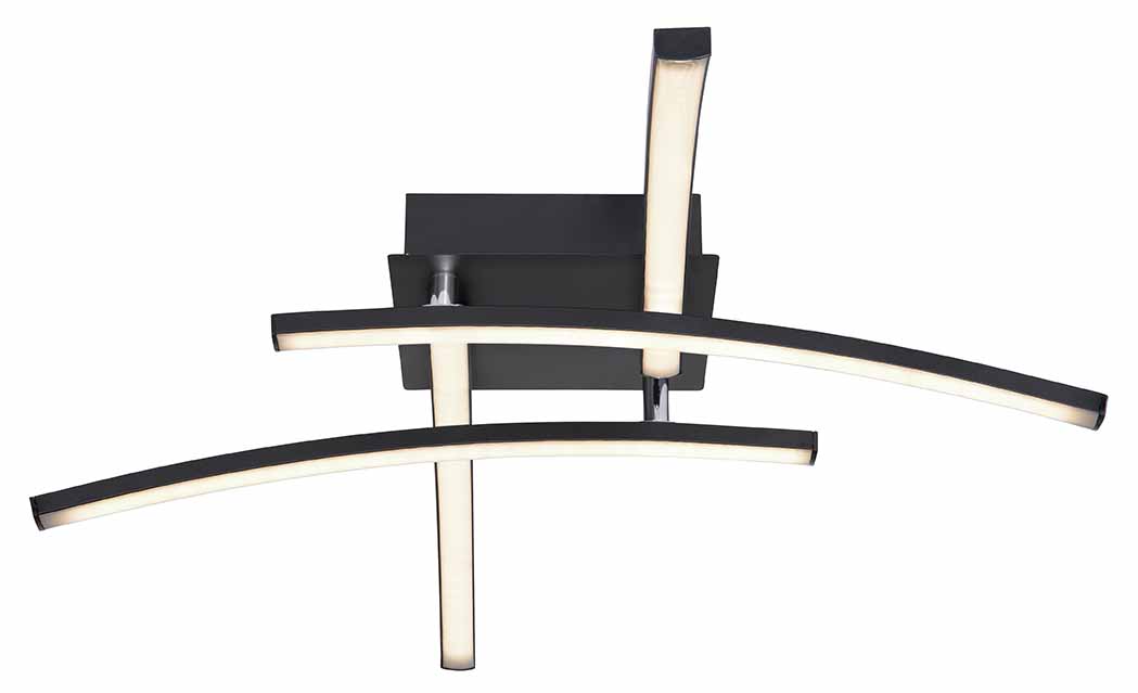 Zwarte design plafondlamp kruisconstructie Globo Tansy i - Afbeelding 3