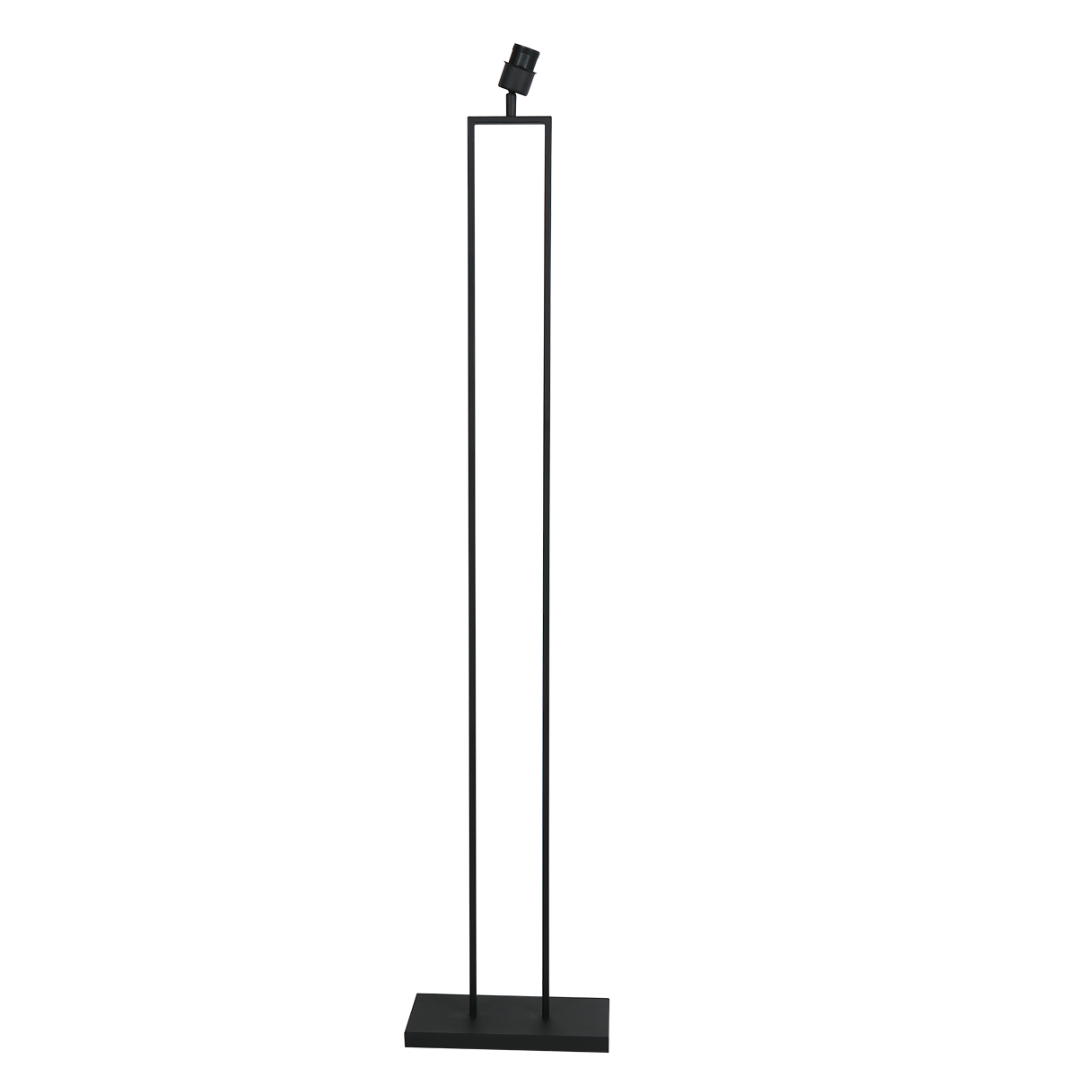 Zwarte industriële vloerlamp met rieten kap Steinhauer Stang - Afbeelding 8