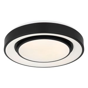 Zwarte moderne ronde plafondlamp Globo Sully