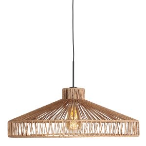 Zwarte pendel met brede touwkap Steinhauer Sparkled Light