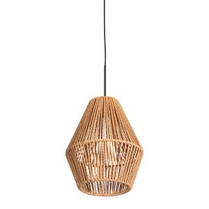 Zwarte pendel met hoge touwkap Steinhauer Sparkled Light