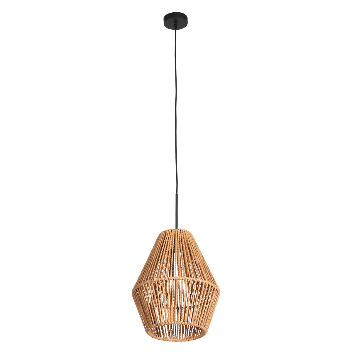 Zwarte pendel met hoge touwkap Steinhauer Sparkled Light - Afbeelding 4